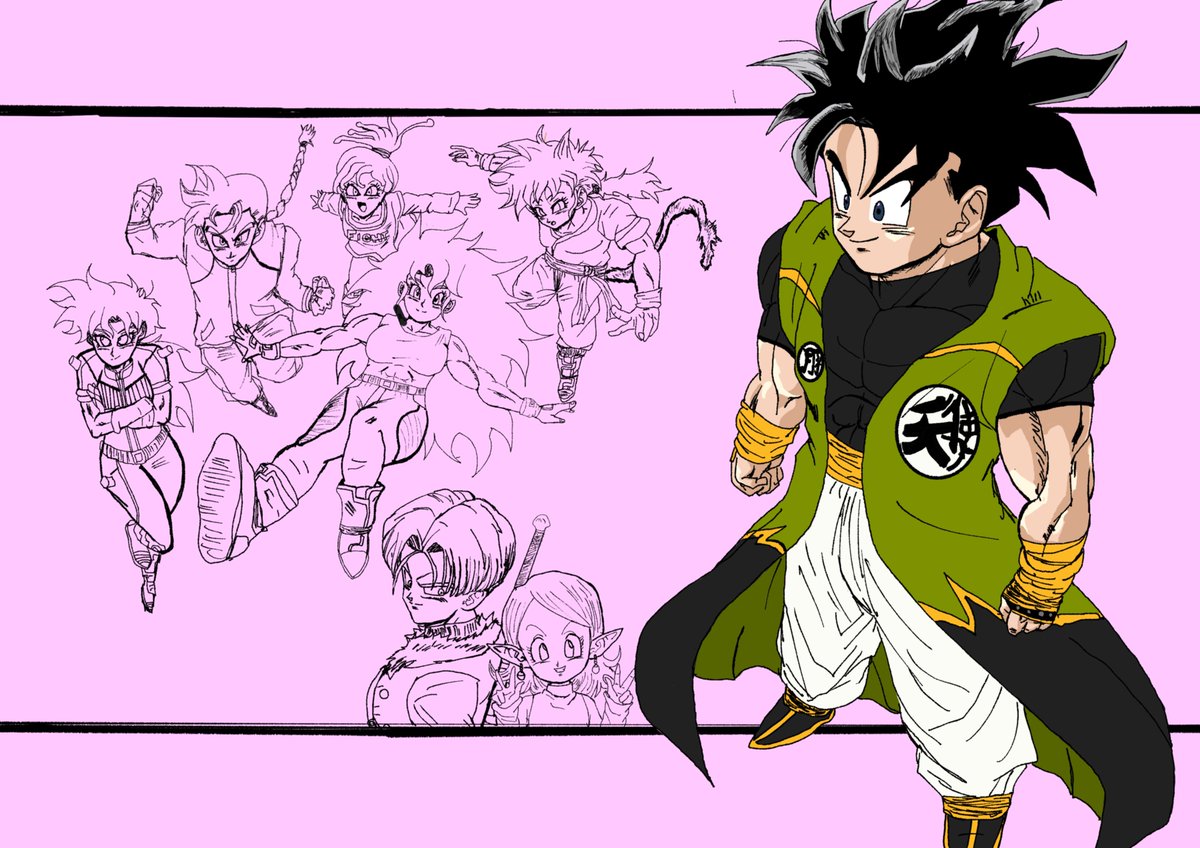 AnimeGenius9's tweet image. This is meant to be a Xenoverse fanart poster, but for some reason I&apos;m getting old school #Budokai vibes? #wipart #krita