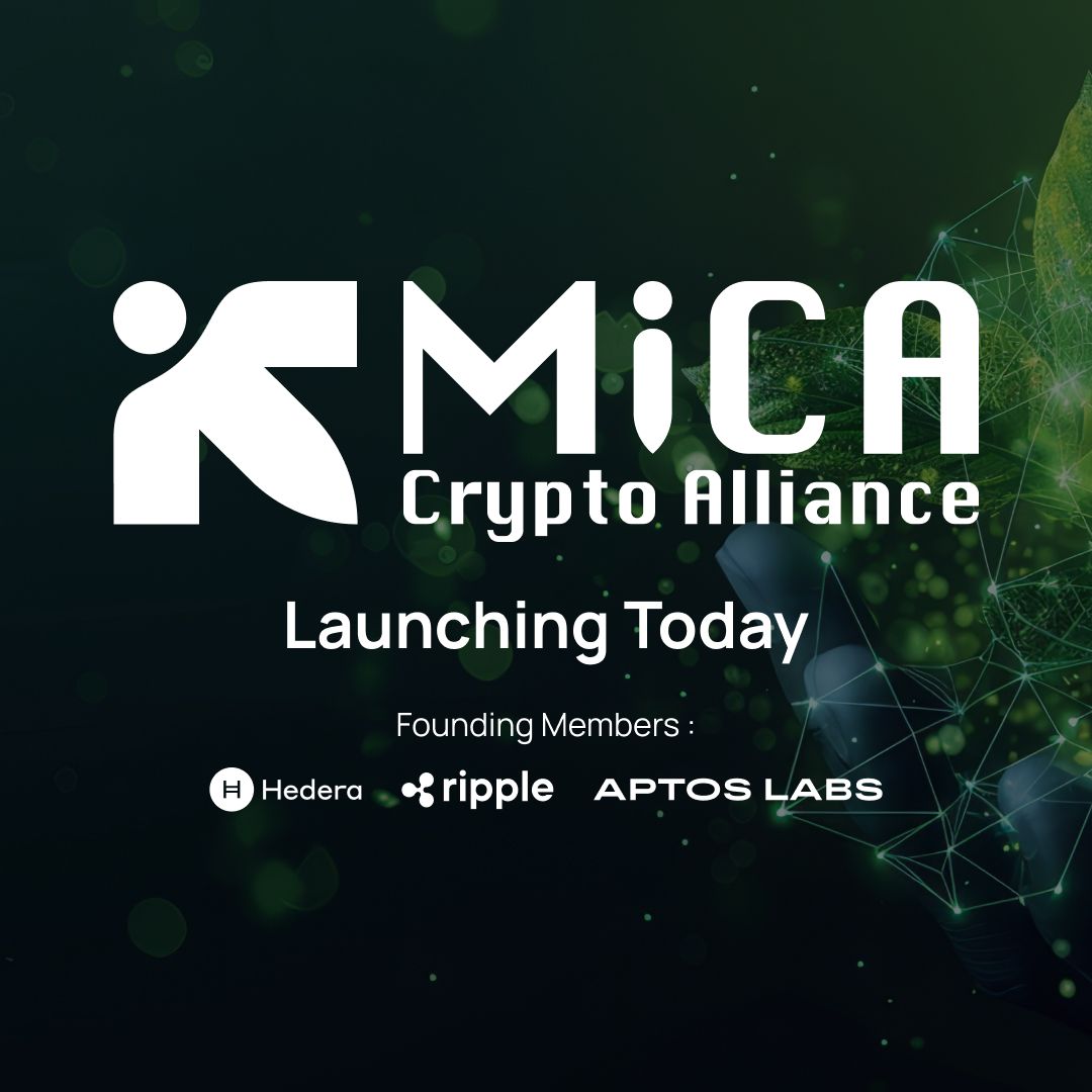 1/3 #Hedera is excited to join <a href="/Ripple/">Ripple</a> and <a href="/Aptos/">Aptos</a> Foundation as Founding Members of the MiCA Crypto Alliance, with technical support from DLT Science Foundation. 🔗To learn more or get involved: micacryptoalliance.com