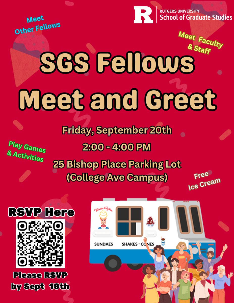 We are excited to invite our new cohort of Deans Fellows, SUPER-Grad Fellows, and Gem Fellows to our fall meet and greet. More information can be found on our website. grad.rutgers.edu/upcoming-event…