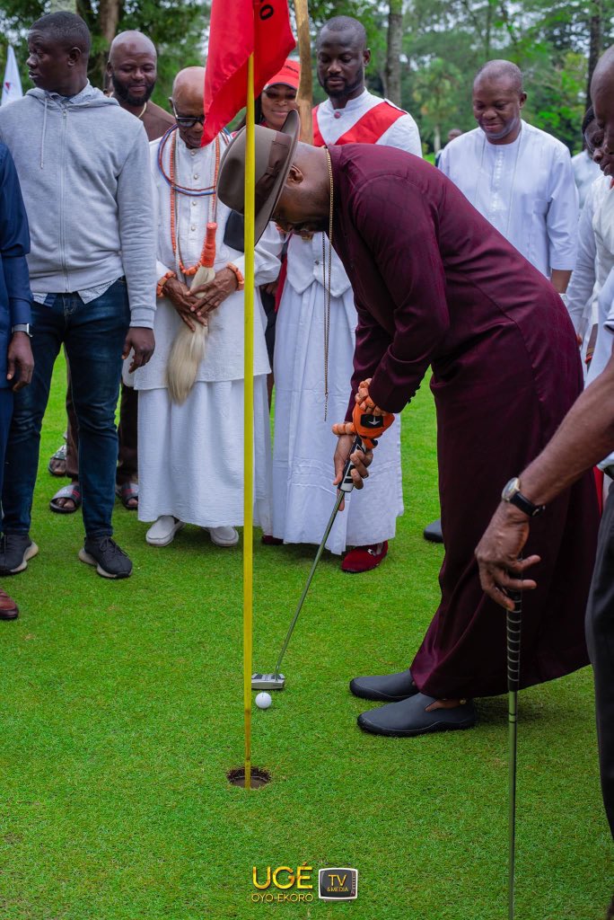 Lord_Of_Warri's tweet photo. Yesterday, Sunday September 15, 2024 the Olu of Warri Royal Golf Tournament was held at Shell Golf club Ogunu, Warri.

The Olu of Warri Royal Golf Tournament (an annual golf tournament) is in commemoration of the third year Coronation Anniversary of the Olu of Warri His Majesty Ogiame Atuwatse III, CFR. 

#WarriKingdom #itsekiri #warri #nigeria