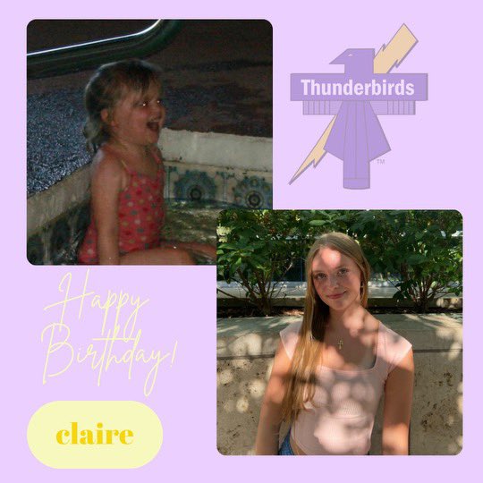 Happy birthday to Varsity member Claire 💜💛