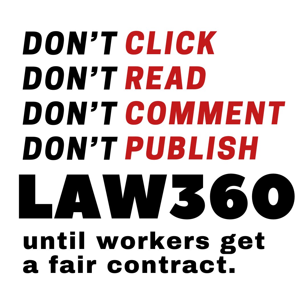 XiumeiDong's tweet photo. @Law360 Workers at @Law360 are STILL on a ULP STRIKE! DO NOT CLICK! Clicking this link is crossing our digital picket line; stand with us in demanding Law360 stop breaking labor law and reach a fair contract with @law360union! https://t.co/MXVvpK0pSK