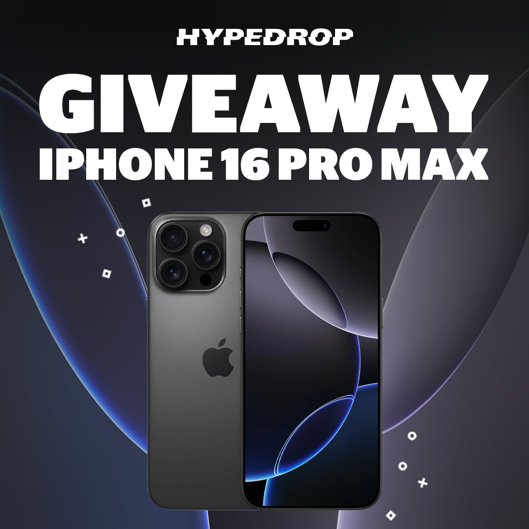 IPHONE 16 PRO MAX GIVEAWAY! 😱

▶️ Follow <a href="/HypeDrop/">HypeDrop</a> 
▶️ Like + RT 
▶️ Tag two friends 
▶️ Reply with your <a href="/HypeDrop/">HypeDrop</a> profile URL

Winner called on Friday 20th September. GL!