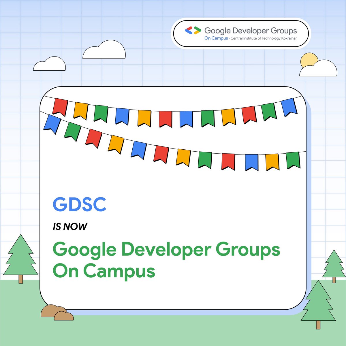 gdg_citk's tweet photo. 🚀 Big news!  
GDSC at CIT Kokrajhar is now Google Developer Groups On Campus! 🎉

Get ready for more learning, collaboration, and innovation. Stay tuned for exciting events! 🌟

#GDGOnCampus #CITKokrajhar #TechCommunity #GDG https://t.co/eIR5rBPSGc