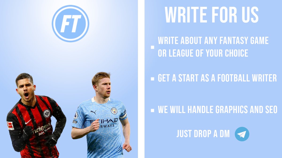 TipstersFantasy's tweet image. We are accepting applications for new writers! Fill out the form below if you are interested in writing about any game or league whether it is #BLFantasy, #FPL, #UCLFantasy, #ESNFantasy, or others.

🔗 docs.google.com/forms/d/e/1FAI…

#CL #UCL #Bundesliga #PremierLeague #ChampionsLeague