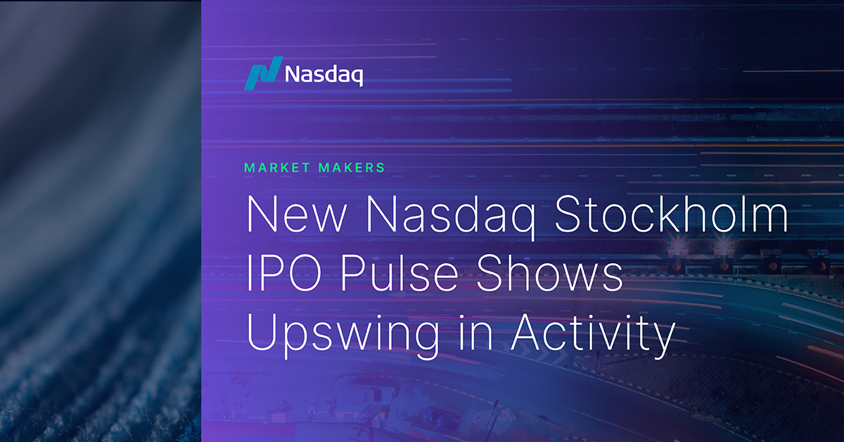 Data suggests Nordic equity markets work better than other European regions, helping finance Nordic companies coming to market.

Right now, Nasdaq's Stockholm IPO Pulse shows continued growth in IPO activity in Stockholm as we close the year: lnkd.in/e58Gs66u #MarketMakers