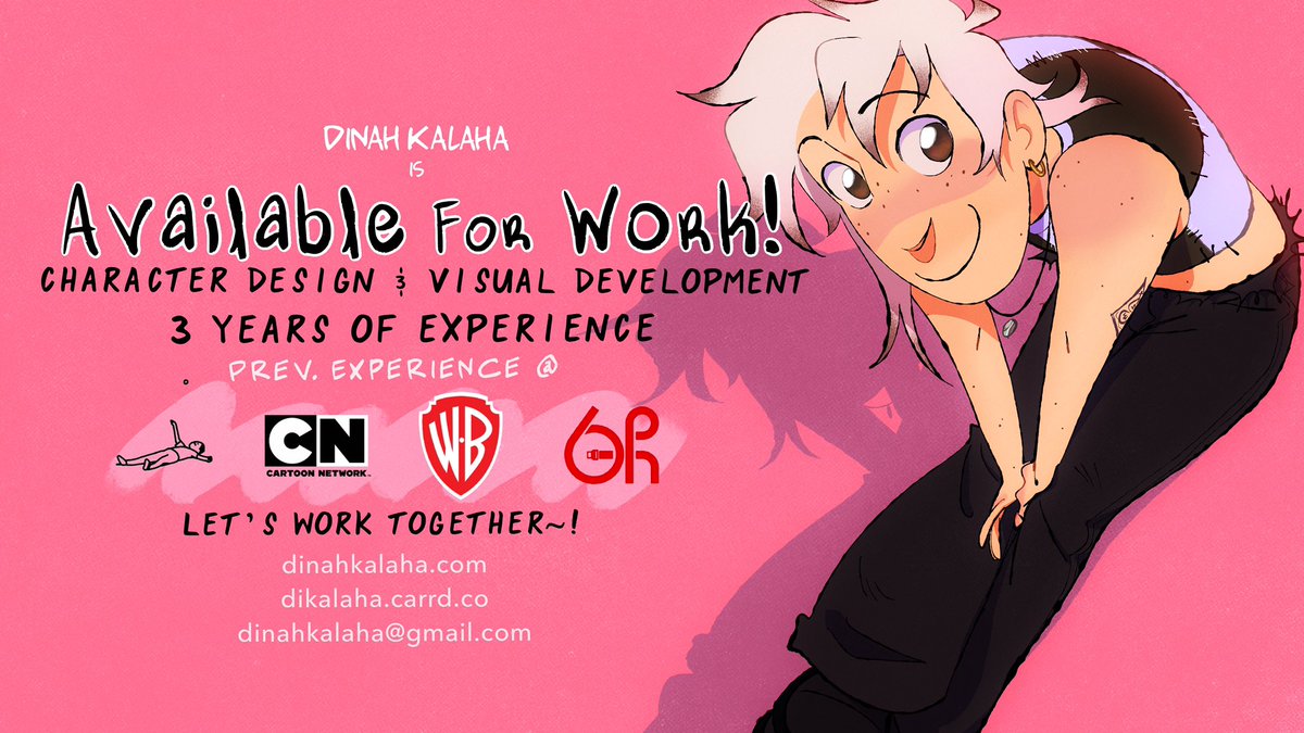 kalahaha's tweet image. Whoa, hey! Do you need a fast, friendly character designer/visdev artist with 3+ years experience in animation? Well I’m looking for work! I love color, drama, fantastical stories, and designing exciting characters for them 🌞

dinahkalaha@gmail.com 
dinahkalaha.com