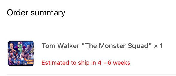 GarethEvanson's tweet photo. @BottleneckNYC No problem with my purchase.  Monster Squad poster looks great. https://t.co/9FSayaZ2ps