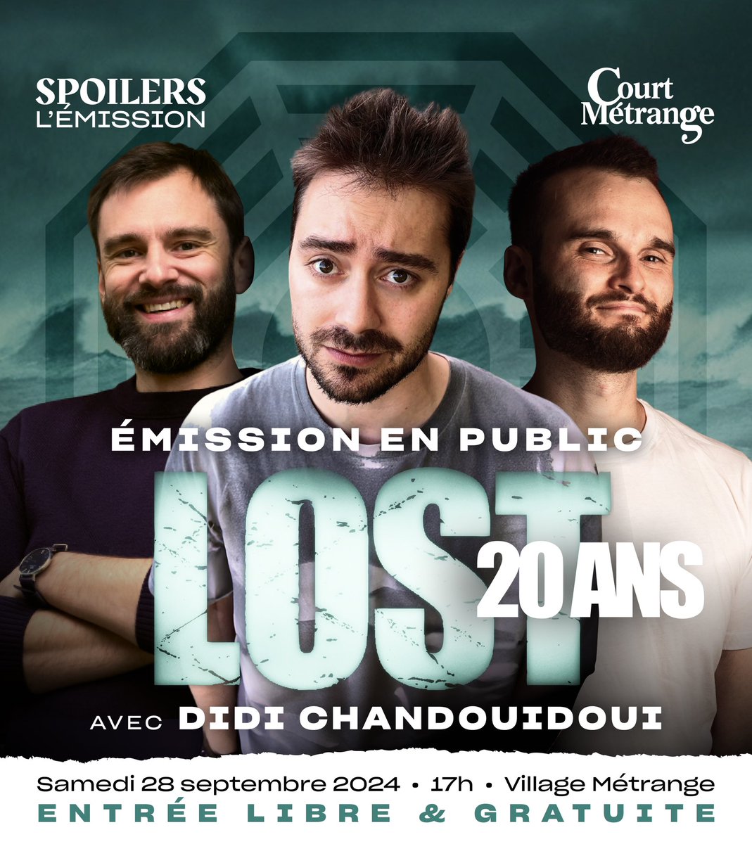 🛫 Vous l’aviez deviné, nous aurons le plaisir d’accueillir <a href="/didichandouidou/">Le Chandouidoui</a> dans l’ #EmissionSPOILERS dédiée au 20 ans de #LOST, pendant <a href="/courtmetrange/">Court Métrange</a> !

Ça sera le 28 sept. à 17h en public, à Rennes, au Village Métrange. On vous y attend nombreu.x.ses !