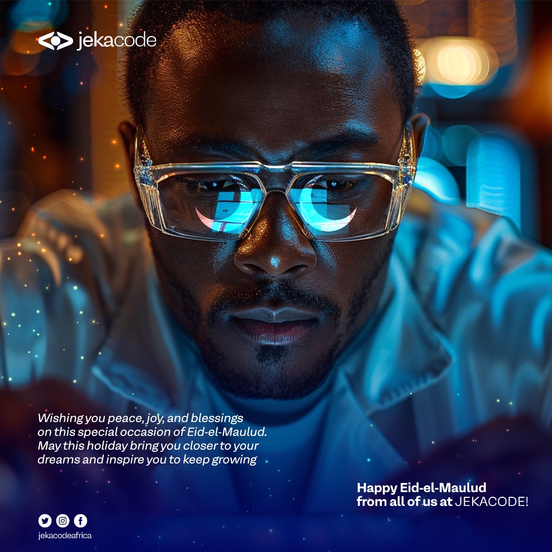 Jekacodeafrica's tweet photo. Happy Eid-el-Maulud from all of us at JEKACODE!
Have a blissful celebration. 🎉
#jekacodeAfrica
#Eldelmaulud
#HappyHolidays https://t.co/ZeGSoByms3