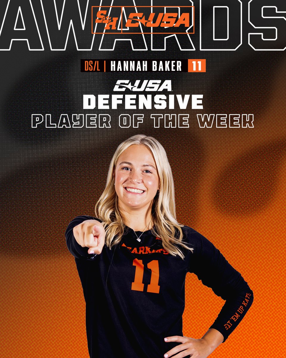Congrats to Hannah Baker for being named CUSA defensive player of the week! 👏👏

#EatEmUpKats