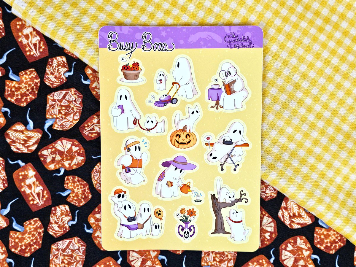 celestialsqurl's tweet photo. BOO!
Say hello to the Busy Boos! These sheet ghosties are off the clock and embracing a healthy work/afterlife balance. 👻🎃👻
Available now in both our main shop and Etsy!
https://t.co/pjr8fqxJua https://t.co/u1BuDVRU8J