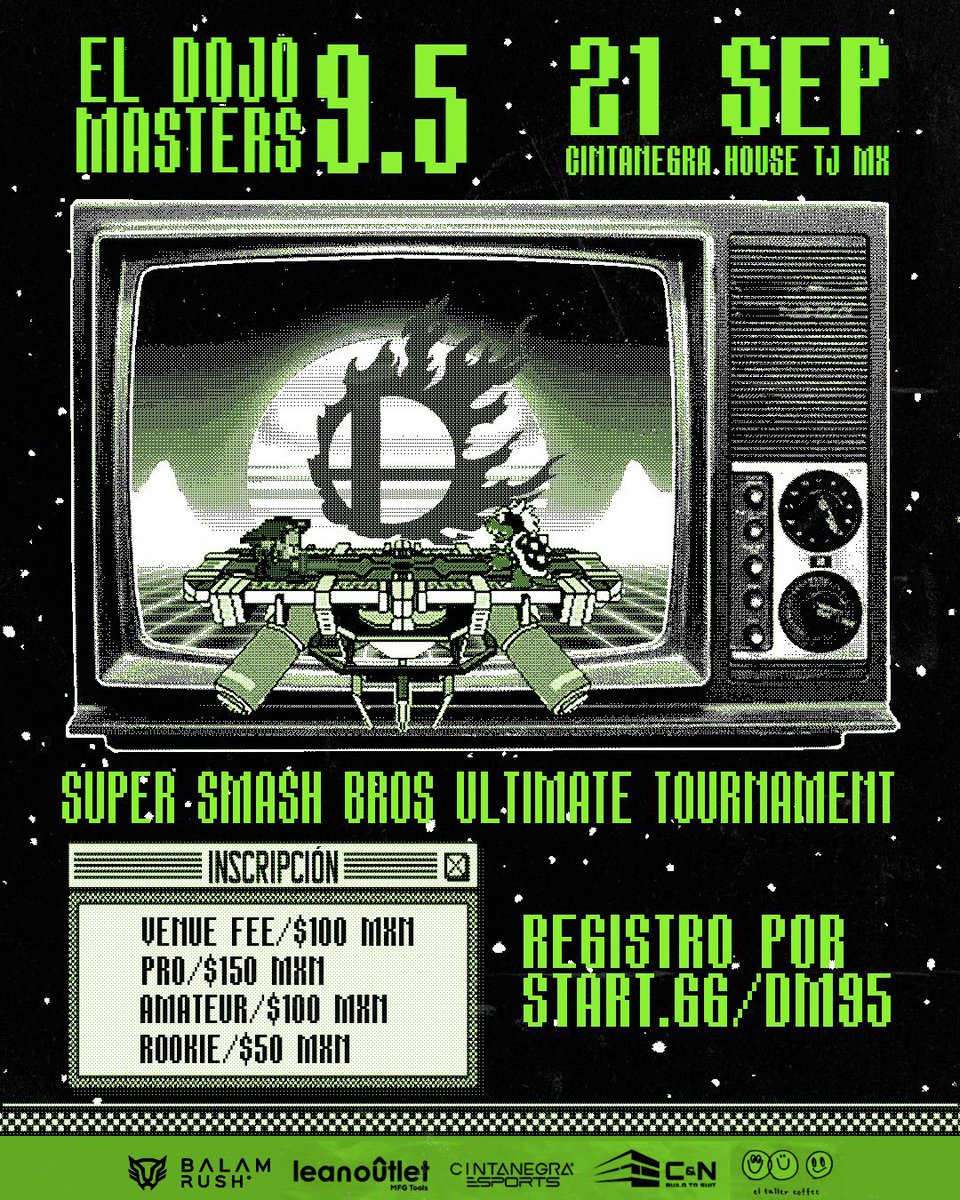 🎮 ¡Llega una nueva edición de El Dojo Masters! 🎮

El Dojo Masters 9.5 está a la vuelta de la esquina, donde los jugadores más talentosos de Super Smash Bros. Ultimate se enfrentarán en un torneo repleto de acción y destreza ⚔️.

Ya seas un jugador experimentado, amateur o