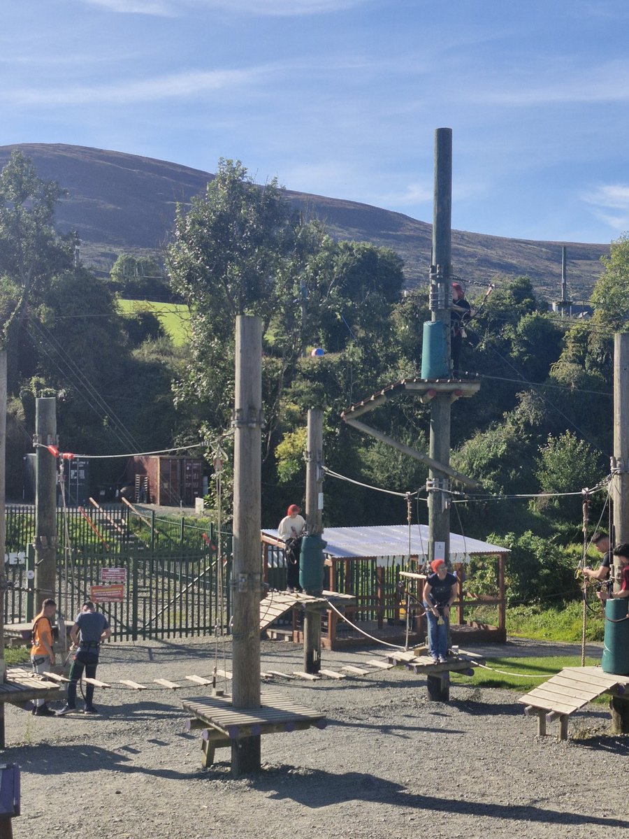 Group B had their terrifying turn on the high ropes <a href="/SkyParkIE/">SkyParkCarlingford</a> 

<a href="/StMacDarasCC/">St. Mac Dara’s Community College</a> <a href="/ddletb/">Dublin & Dún Laoghaire ETB</a> #swayinginthewind