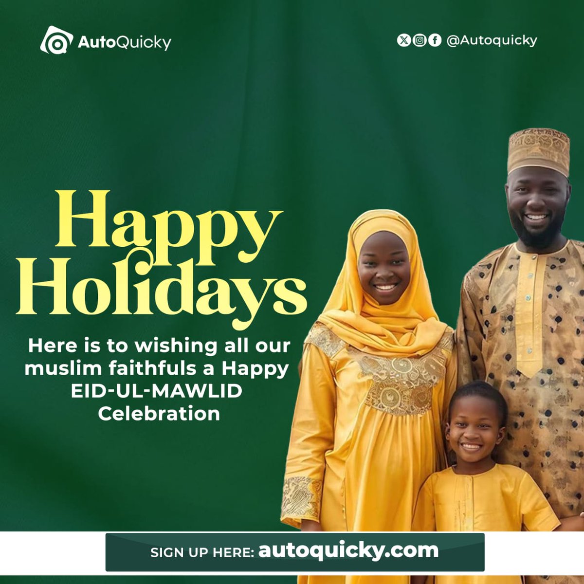 autoquicky's tweet image. Eid_ul_mawlid to all our Muslim friends out there,may this celebration bring about peace and unity.

#whatsappautomation
#telegramautomation
#automateyourclasses
