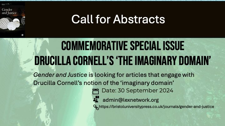 Gender and Justice (@gendrjustjrnl) on Twitter photo 📢📢 We invite you to submit abstracts for Vol 2 Iss 1 of Gender & Justice Please RT @SharronAFitzGe1 @JillMarshallLAW <a href="/maggieoneill9/">maggie oneill #CeaseFireNow</a> <a href="/lejmcmillan/">Professor Lesley McMillan FRSE</a> 📢📢 We invite you to submit abstracts for Vol 2 Iss 1 of Gender & Justice Please RT @SharronAFitzGe1 @JillMarshallLAW <a href="/maggieoneill9/">maggie oneill #CeaseFireNow</a> <a href="/lejmcmillan/">Professor Lesley McMillan FRSE</a>