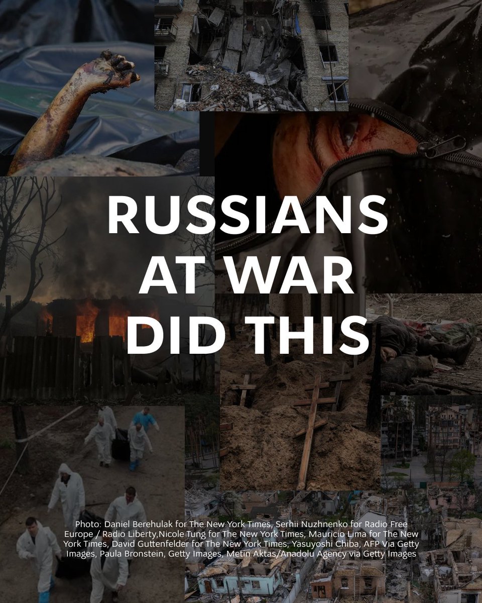Killed civilians – young and old. Wounded children. Ruined infrastructure and entire cities wiped out. In 2,5 years, Russia has committed over 137,000 war crimes in Ukraine. Each one was carried out by a specific person – Russian soldiers. Russians at war did all of this.
