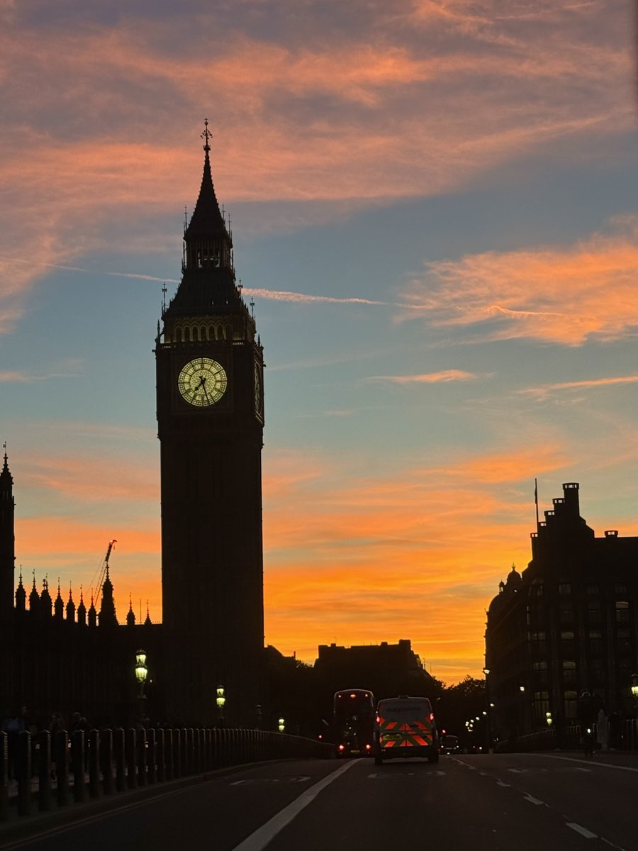 Crazy sky over Big Ben tonight…