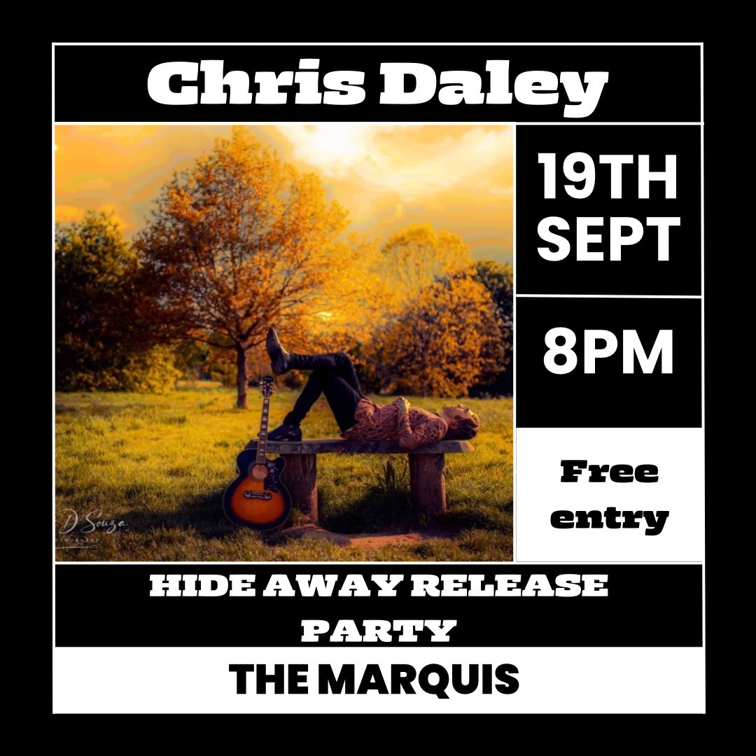 Excited for this one! I am having a party down Londons finest rock n roll watering hole <a href="/TheMarquisCG/">The Marquis</a> to celebrate my first ever solo single “hide away” I will also be showcasing my originals so come on down and be the first to hear my solo venture #solo #songwriter #coventgarden