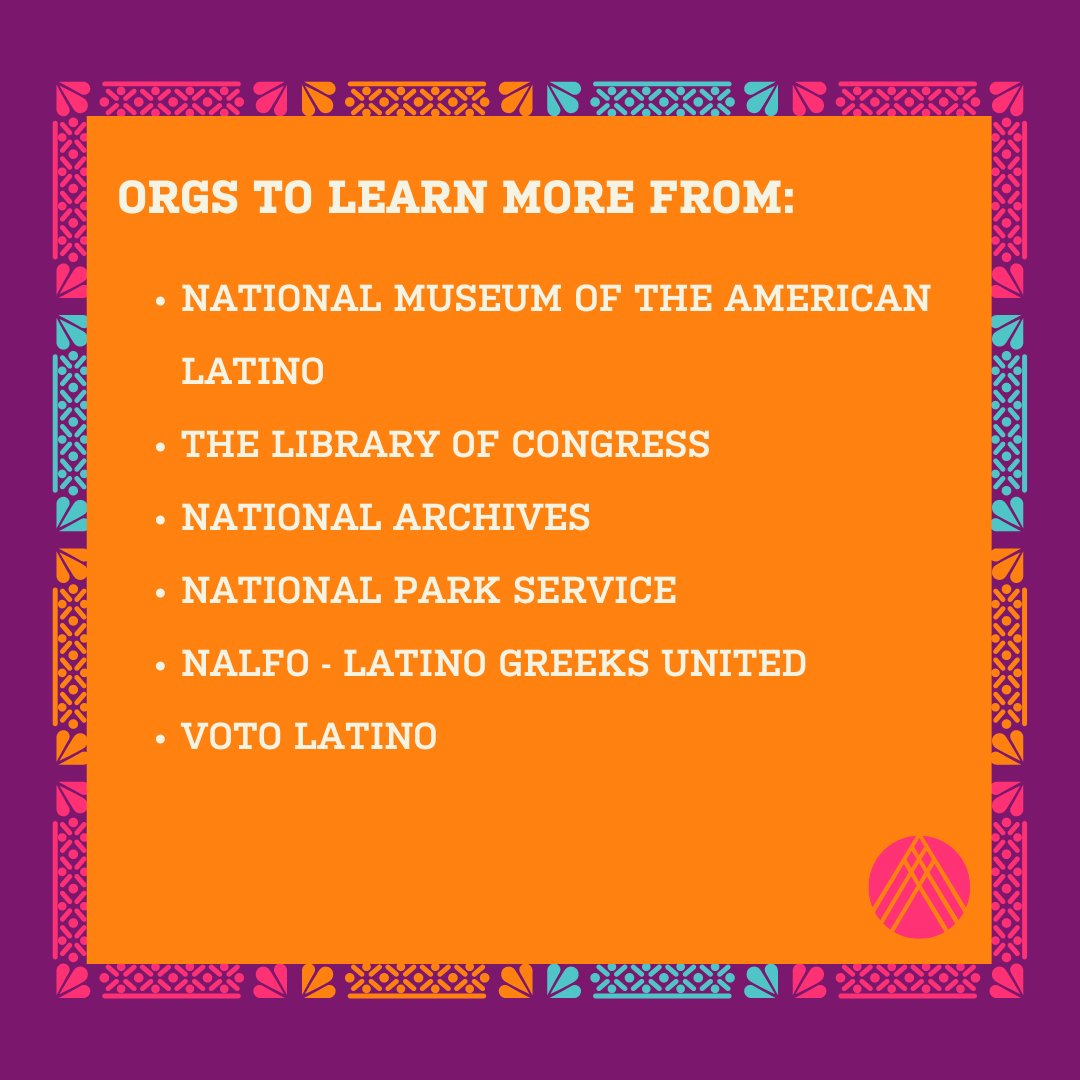 September 15-October 15 we celebrate Hispanic Heritage Month. ✨️ Take some time to explore the history, vibrant culture, and influence the Hispanic/Latino communities have made in the United States.