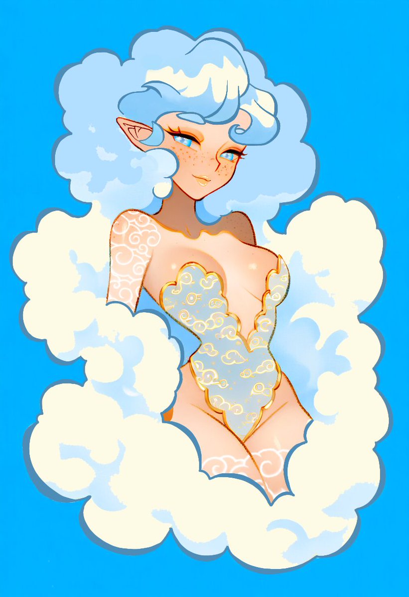 Blue eyes and thick thighs 💙☁️

#vtuber