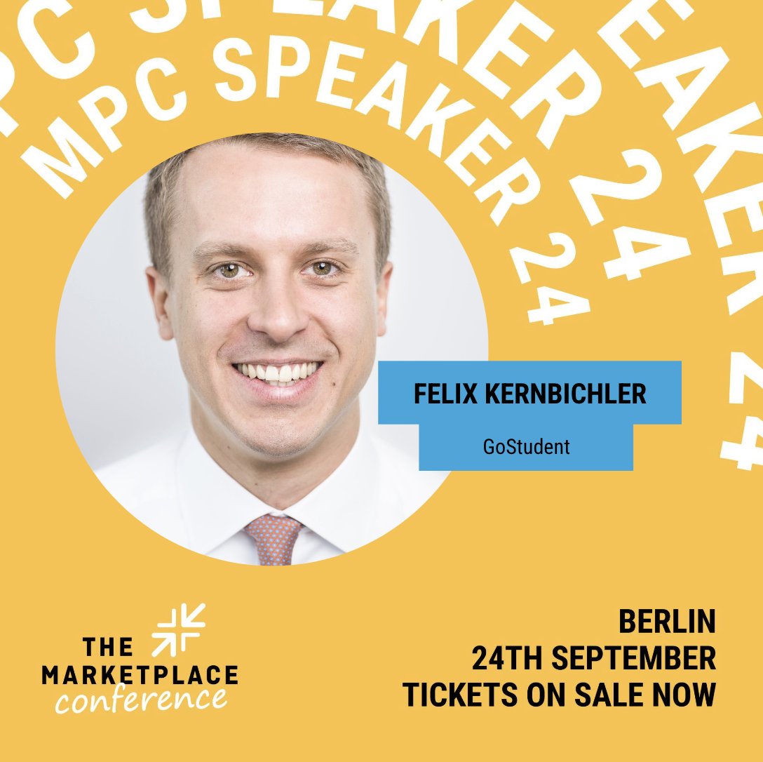 ⚖️Felix Kernbichler, Chief Legal Officer at GoStudent, is moderating our panel on M&amp;A and legal insights! 🚀 

Want to stay ahead of the game? 

Come to the MPC!

🎟️ Get your ticket now!  marketplaceconf.com/mpc-2024/ticke…

#Legal #MergersAndAcquisitions #EdTech #MarketplaceConference #AI