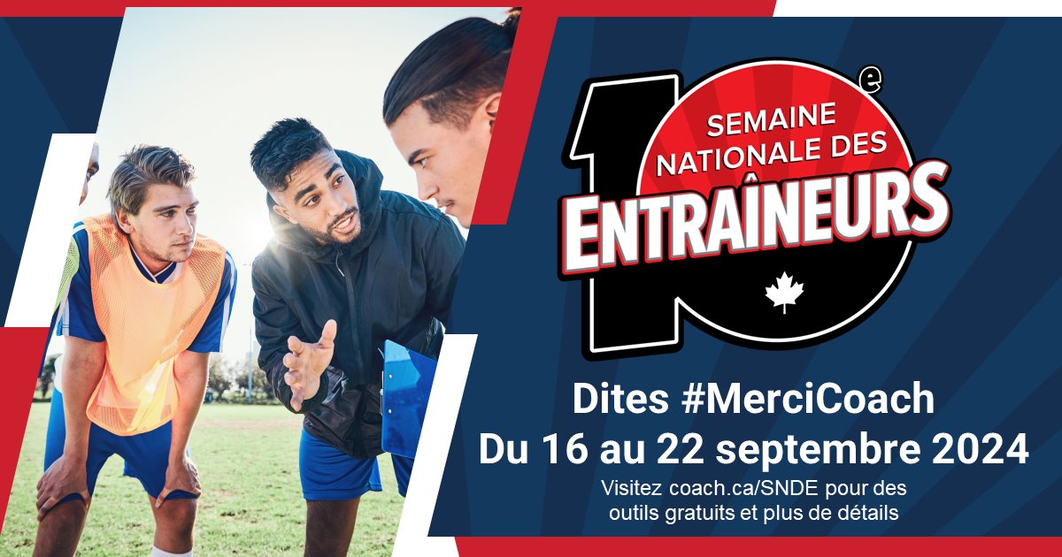 Cette année marque le 10e anniversaire de la Semaine nationale des entraîneurs ! Avec l'<a href="/CAC_ACE/">Coaching Association of Canada</a>, on célèbre l'impact positif des entraîneurs sur les athlètes et les communautés à travers le Canada. Célébrez les entraîneurs cette semaine en leur disant #MerciCoach !