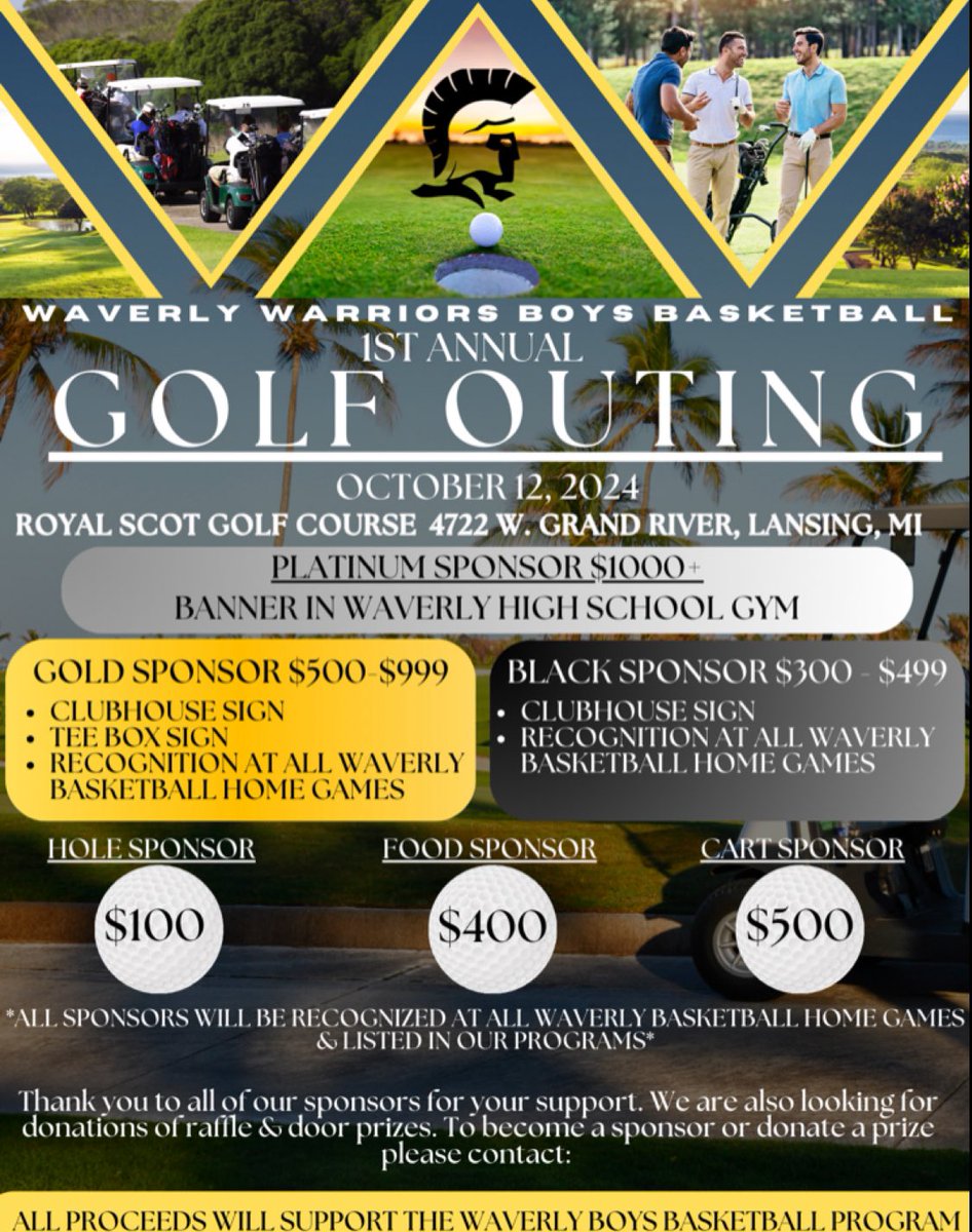 Waverly Boys Basketball (@wavohoops) on Twitter photo Support the Warriors
⛳️ 🏀 Support the Warriors
⛳️ 🏀