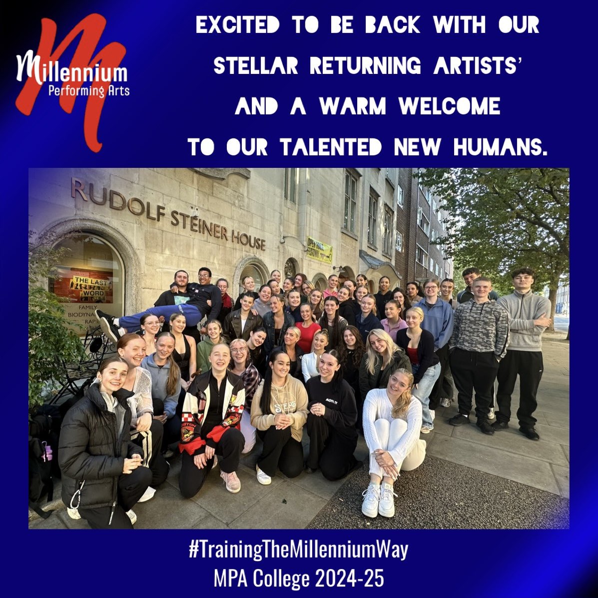 We’re startin’ up somethin’ indeed!!!
Today we welcomed our three stellar talented year groups, who are poised and ready for 2024/25.
Some seriously exciting times ahead for MPA College!

#MillenniumPerformingArts #ArtistsOfTheFuture #WatchThisSpace #TrainingTheMillenniumWay