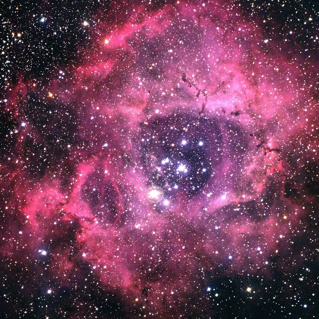 Peering into the cosmos, the 1997 capture of the Rosette Nebula by the Burrell Schmidt telescope at Case Western Reserve's observatory is a marvel. Although not flawless due to poor weather and technical glitches, it's a sight to behold.

Credit: N.A. Sharp/NOIRLab/NSF/AURA