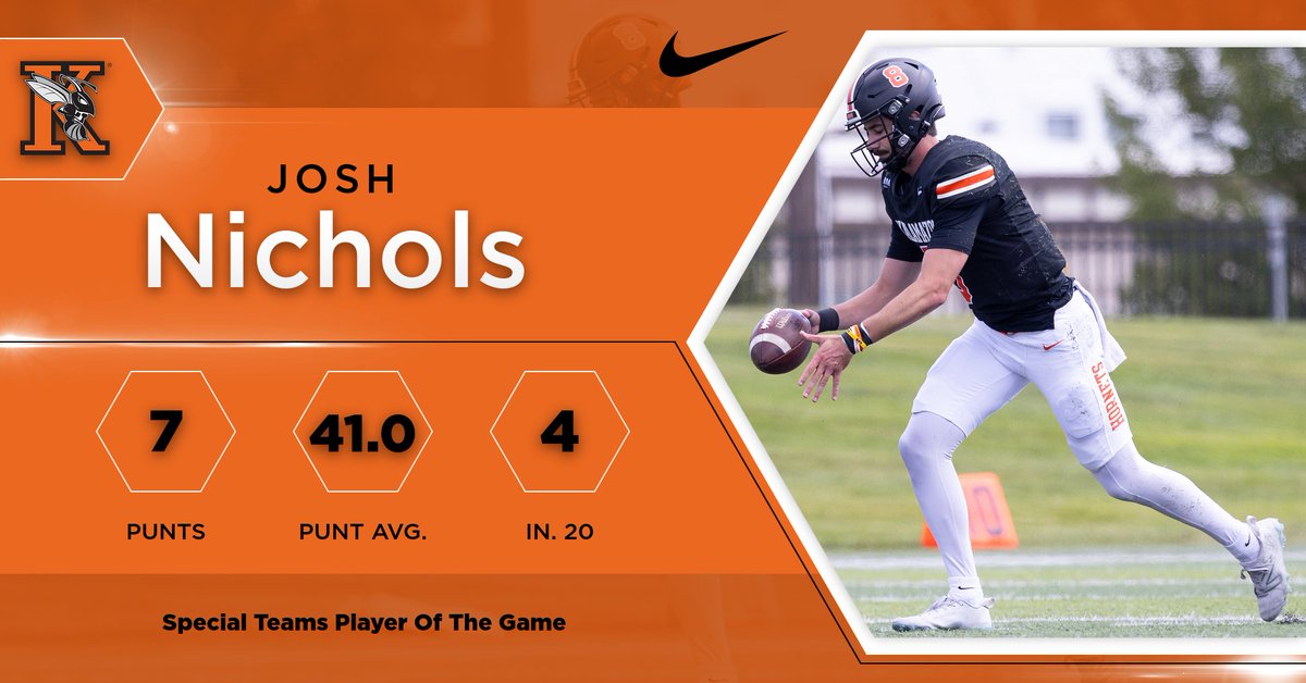 Kalamazoo College Football (@kzoofootball) on Twitter photo Congratulations to our Players of the Game for week #2 vs Kenyon College! #LYM #SwarmTheDay
Defense: #7 Alex Pepin (<a href="/AlexPepin12/">Alex Pepin</a>) & #41 Adam Stapleton (<a href="/AdamStapleton03/">Adam Stapleton</a>)
Offense: #26 Sheldon Riley (<a href="/Sheldonriley26/">Sheldon Riley</a>)
Special Teams: #8 Josh Nichols (<a href="/joshuanichols_9/">Joshua Nichols</a>) Congratulations to our Players of the Game for week #2 vs Kenyon College! #LYM #SwarmTheDay
Defense: #7 Alex Pepin (<a href="/AlexPepin12/">Alex Pepin</a>) & #41 Adam Stapleton (<a href="/AdamStapleton03/">Adam Stapleton</a>)
Offense: #26 Sheldon Riley (<a href="/Sheldonriley26/">Sheldon Riley</a>)
Special Teams: #8 Josh Nichols (<a href="/joshuanichols_9/">Joshua Nichols</a>)
