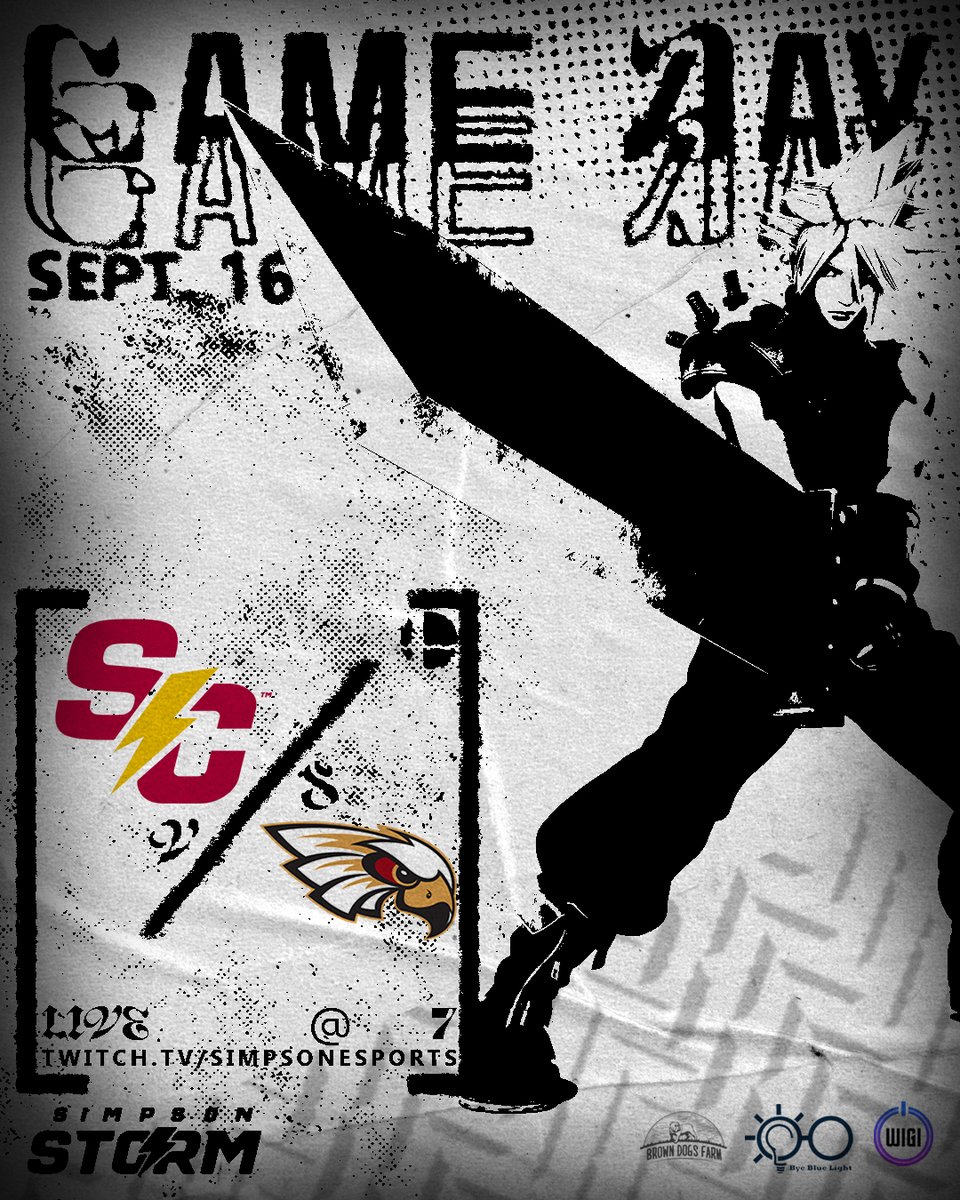 Simpson Esports (@simpsonesports) on Twitter photo 🌩️GAME DAY🌩️
Back with week 2 of <a href="/MVECesports/">The Midwest Valley Esports Conference</a>. This week we'll be taking on <a href="/CoeEsports/">Coe College Esports</a> with Smash kicking the week off!
LIVE tonight @ 7 PM on twitch.tv/simpsonesports 🌩️GAME DAY🌩️
Back with week 2 of <a href="/MVECesports/">The Midwest Valley Esports Conference</a>. This week we'll be taking on <a href="/CoeEsports/">Coe College Esports</a> with Smash kicking the week off!
LIVE tonight @ 7 PM on twitch.tv/simpsonesports