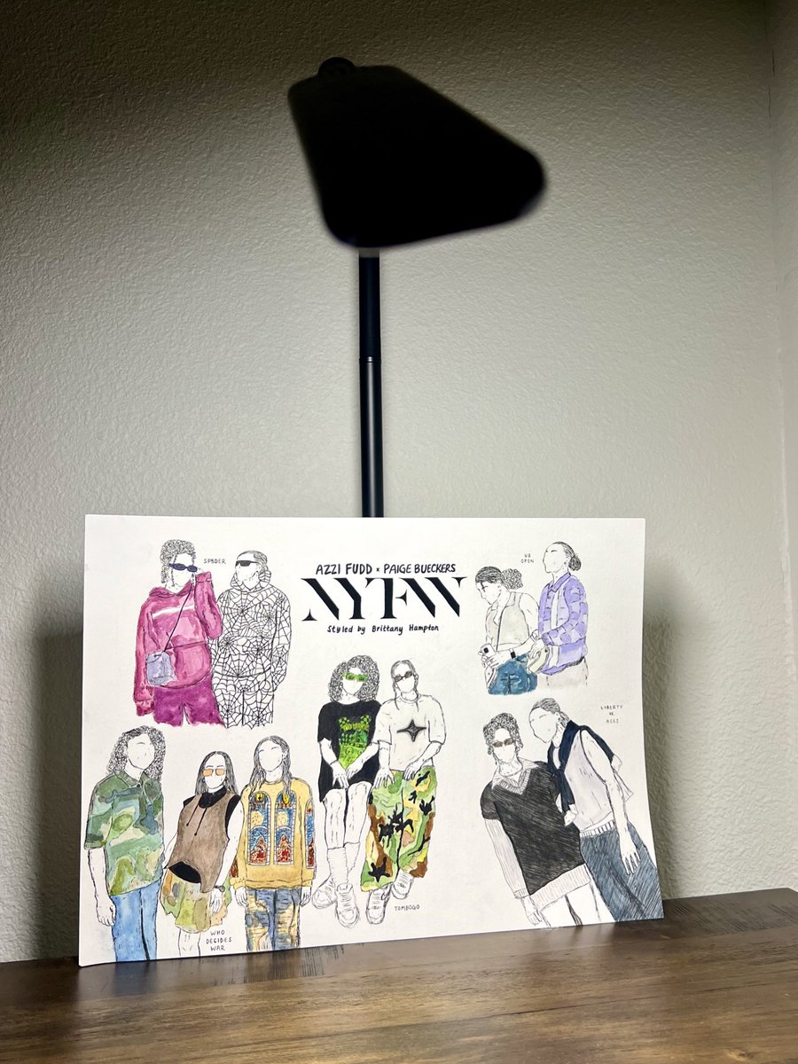 bueckers__'s tweet image. @paigebueckers1 & @azzi_35 x New York Fashion Week, styled by the one and only Brittany Hampton ✨
drawing by me
