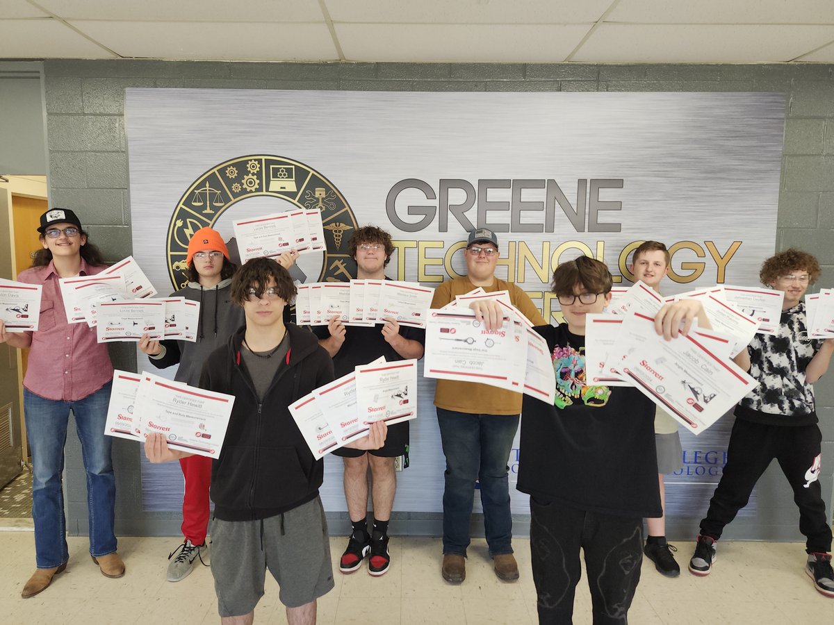 GTC Machine Tool/CNC Machining Technology (@gtc_cnc_mt) on Twitter photo Machine Tool 2 students earned their PMI IC's.
48 IC's total.
<a href="/GreenevilleCity/">GCS</a> <a href="/GreeneCoSch/">Greene Co TN Schools</a> <a href="/GreeneTechCtr/">GTC - Greene Technology Center</a> #tncte <a href="/aaronflanary/">Aaron Flanary</a> <a href="/GreenevilleTown/">Town of Greeneville</a> <a href="/GreeneIndustry/">Greene Co. Industry</a> <a href="/kimbunchcook/">Kim Cook</a> <a href="/TeresaBClarkson/">Teresa Berden Clarkson</a> Machine Tool 2 students earned their PMI IC's.
48 IC's total.
<a href="/GreenevilleCity/">GCS</a> <a href="/GreeneCoSch/">Greene Co TN Schools</a> <a href="/GreeneTechCtr/">GTC - Greene Technology Center</a> #tncte <a href="/aaronflanary/">Aaron Flanary</a> <a href="/GreenevilleTown/">Town of Greeneville</a> <a href="/GreeneIndustry/">Greene Co. Industry</a> <a href="/kimbunchcook/">Kim Cook</a> <a href="/TeresaBClarkson/">Teresa Berden Clarkson</a>