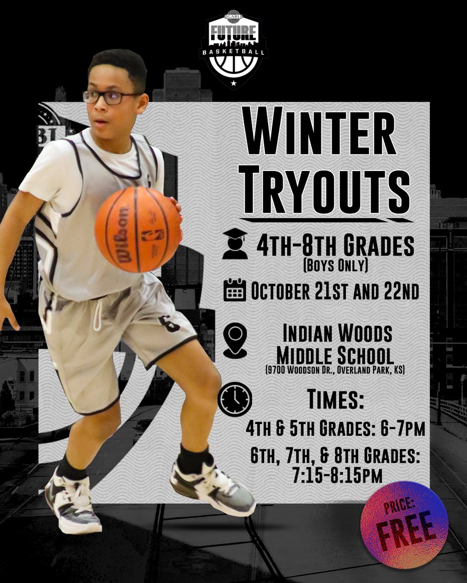 Is your athlete ready to take their game to the next level? Don’t miss the GABL Future Winter Tryouts on October 21st &amp; 22nd! #WhereFuturesAreBuilt

📷 Register now and secure your spot: gablfuture.net/Default.aspx?t…
