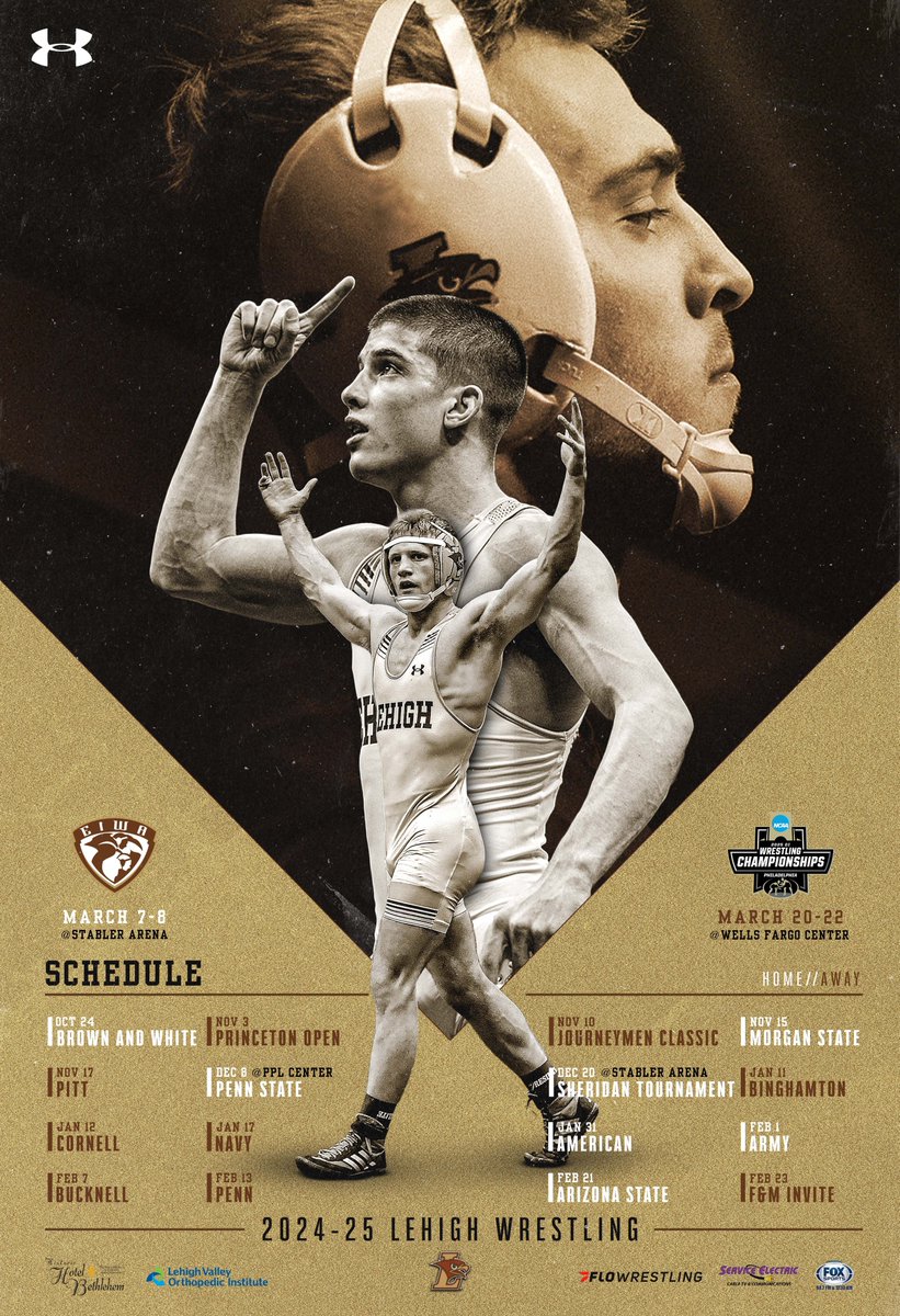 LehighMWREST's tweet photo. Presenting... the 2024-25 Lehigh Wrestling schedule!

https://t.co/agBCD7IioC

#GoLehigh https://t.co/lmqttuTLhx