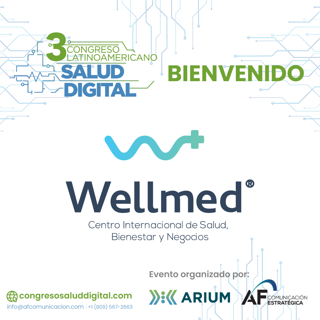 Le damos la bienvenida a @wellmed.do como patrocinador del 3er. Congreso Latinoamericano de Salud Digital a ser celebrado el 10 de octubre de 2024.

Para registrarse en el Congreso visite congresosaluddigital.com. Más información llamar al 809-567-2663.