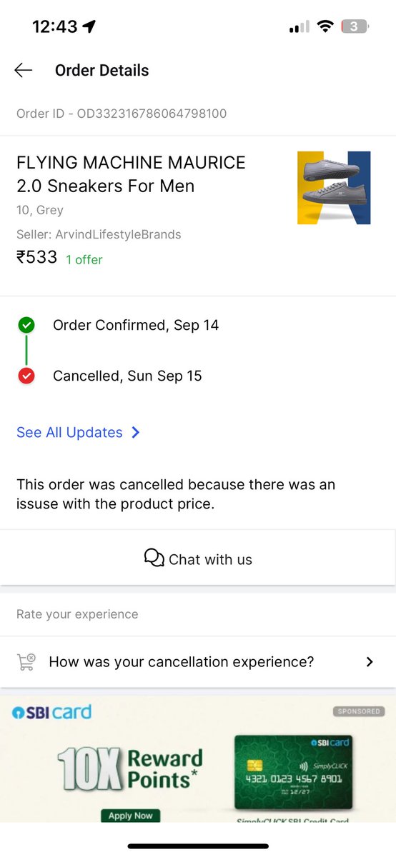 VOBILISETTYSAT's tweet photo. Worst shopping experience I have ever seen in my life 
My order was cancelled without even asking me.
They are creating hype and then cancelling the products @Flipkart @flipkartsupport @FlipkartSellers it’s not Flipkart it’s scam cart.This is very unfair requesting you to  look https://t.co/zFquAiIZxt