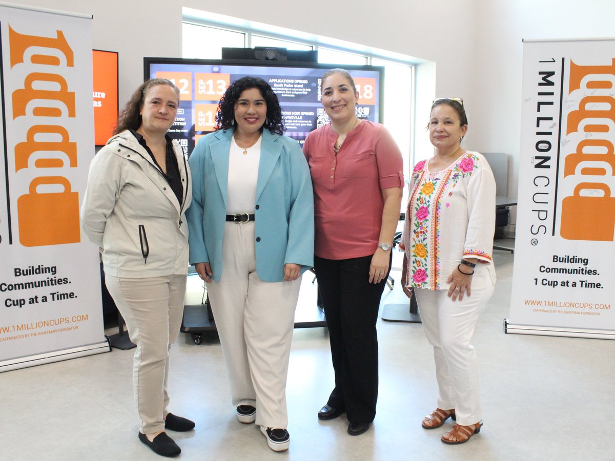 Coffee &amp; ideas every Wednesday at the <a href="/ebridgecenter/">eBridge Center</a>! ☕

Last week, Veronica Davila (Stemtree) &amp; Javier Pazos (Heroica Technologies) shared their journeys. 🙌

Thanks to sponsors Armando Hernandez &amp; Abby Loz for the treats! 🍰

🔗 1mc.ebridgecenter.org

#BrownsvilleTX #1MC