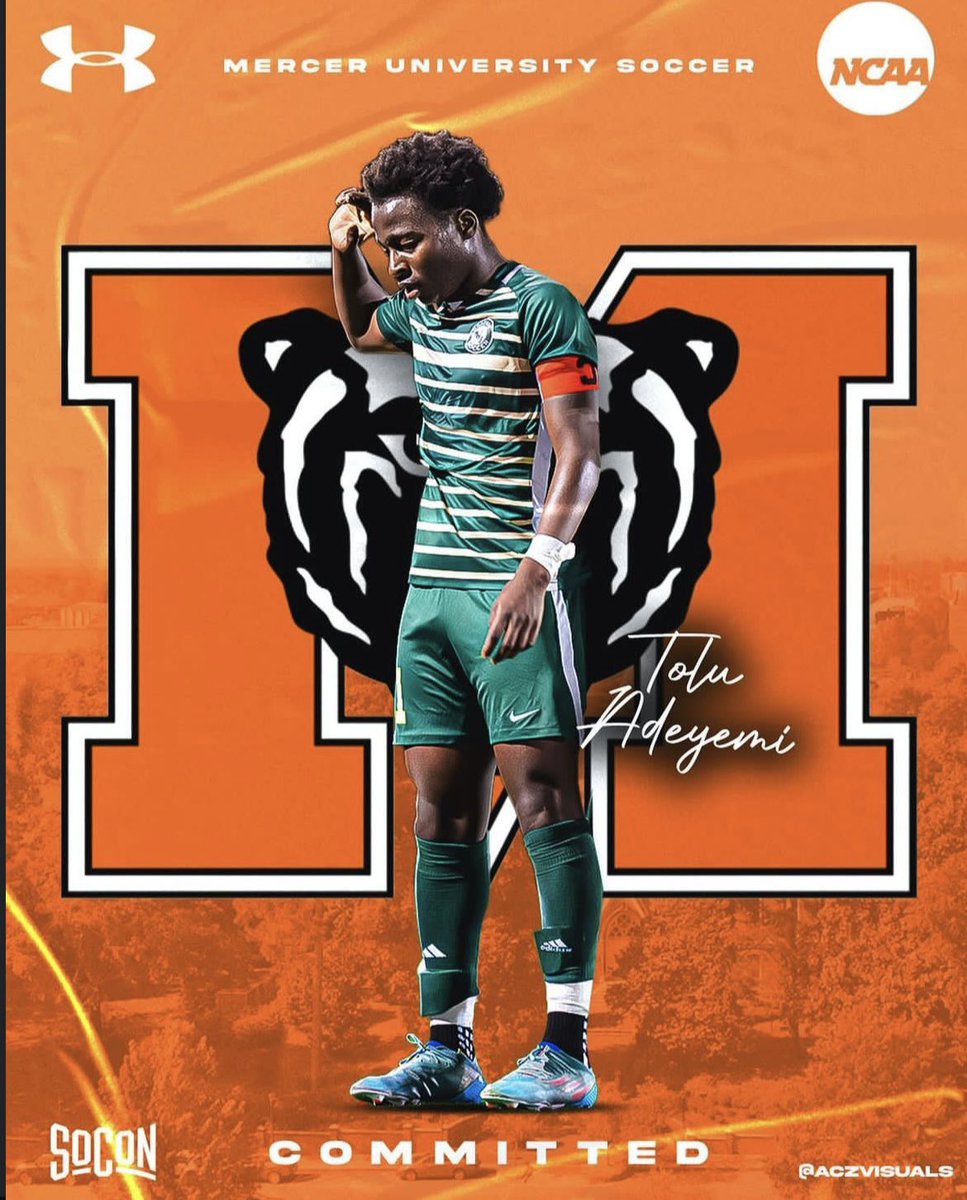Another week, another D1 commit!
Congratulations to our 06/07 ECNL player, Tolu Adeyemi, for committing to Mercer University!🐻

Good luck in your collegiate career Tolu!

#playnthsoccer