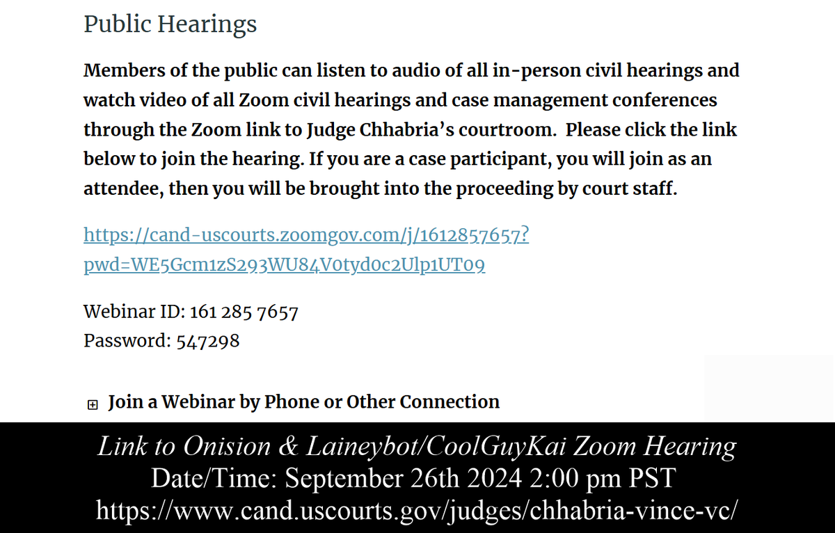 NancyDrewForYOU's tweet photo. @Onision and Lucas Jackson/CoolGuyKai are set to stand trial via ZOOM on September 26th 2024 at 2 PM PST AND NOT the original September 30th 2024 date that's been circulating. All members of the public can attend this hearing. 
Relevant links to access it via ZOOM are here below: https://t.co/S84NA9vQBo