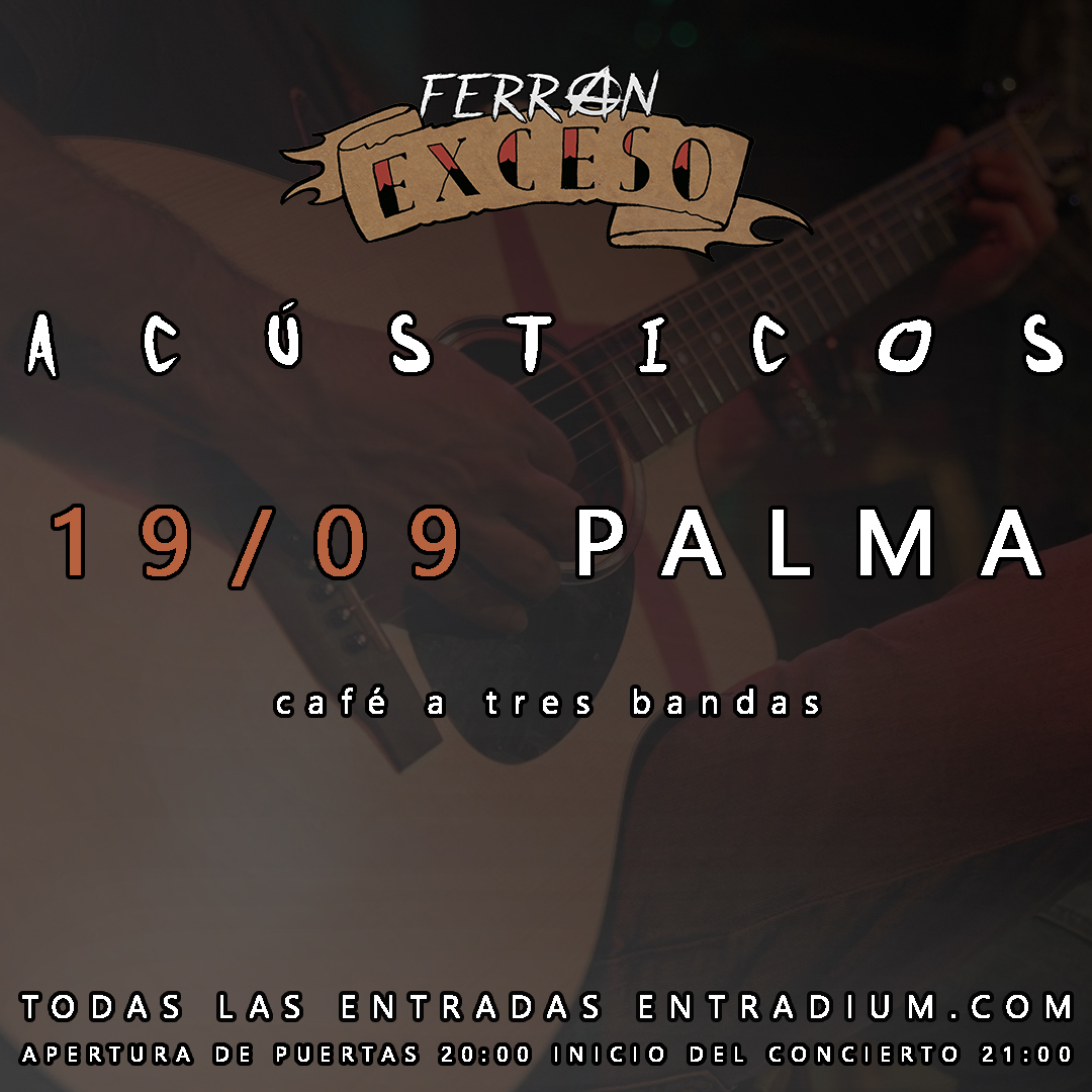 MALLORCA este jueves nos vemos en el <a href="/CAFEATRESBANDAS/">CAFÉ A TRES BANDAS</a>  de Palma. Un lugar que se ha convertido en un talismán desde el que lanzamos el crowdfunding que hizo posible el Apocalipsis Lento

Tus entradas a través del siguiente link

entradium.com/events/palma-f…