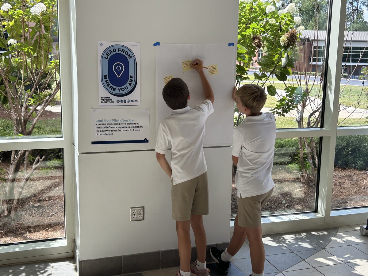 TheMVDesignLab's tweet image. In our inaugural G6 Survey class, our teacher @knowkmd’s Ss are *leaning into* some shared questions they have about our @TheMVSchool mantras. 

We can’t wait to see what they see for us to make of these.