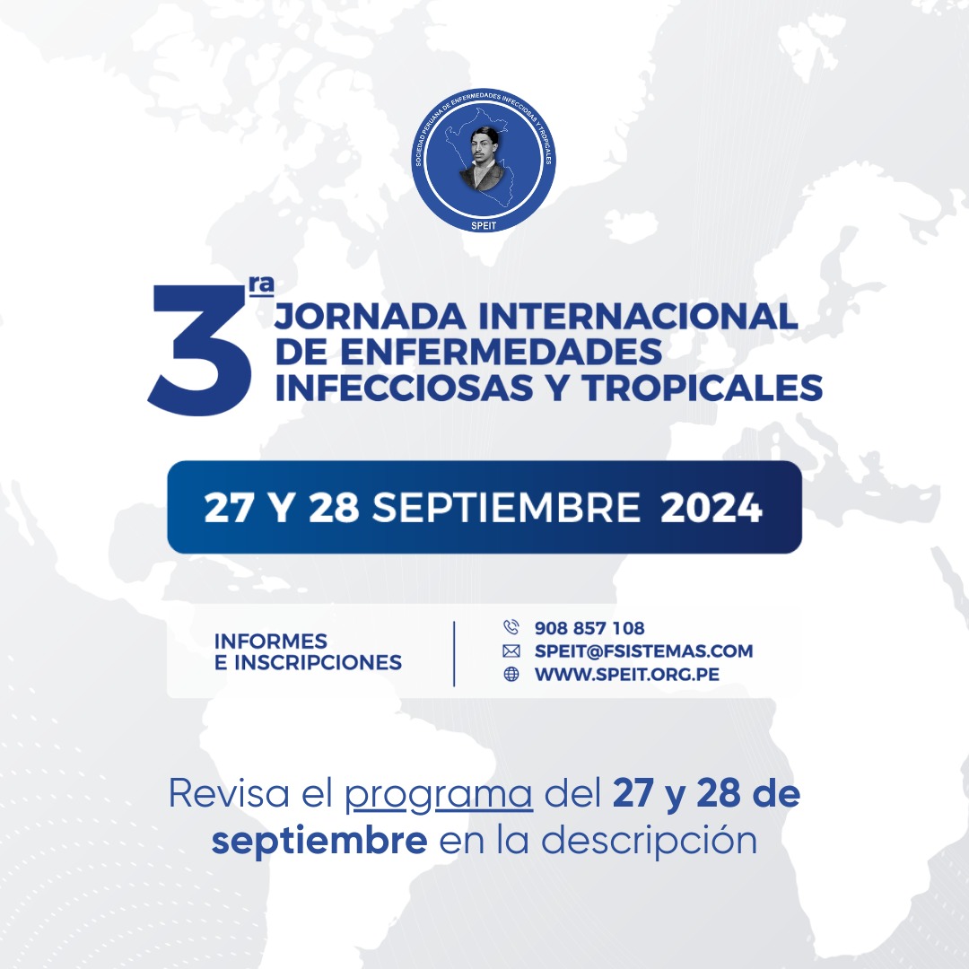 🌍🔬 ¿Ya te inscribiste a la 3ra Jornada Internacional de Enfermedades Infecciosas y Tropicales? 🔬🌍

Programa 27 de septiembre:
qrcd.org/6iZf

Programa 28 de septiembre: 
qrcd.org/6iZh

Informes e inscripciones en:
👉🏼 908 857 108