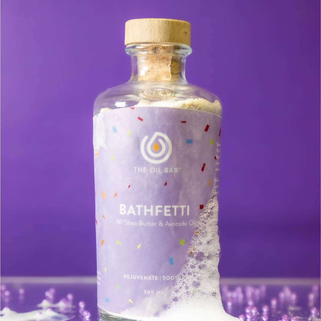 Bath time just got a sprinkle of fun! 🌈✨

Personalize your bath soak with Bathfetti for the ultimate unwind. Treat yourself to a soak that's as unique as you are!

#Theoilbar #Bathsoak #Bathfetti #UnwindInColor #SoakItIn" #MeTime #Selfcare #Bathtime #SoakYourWorriesAway