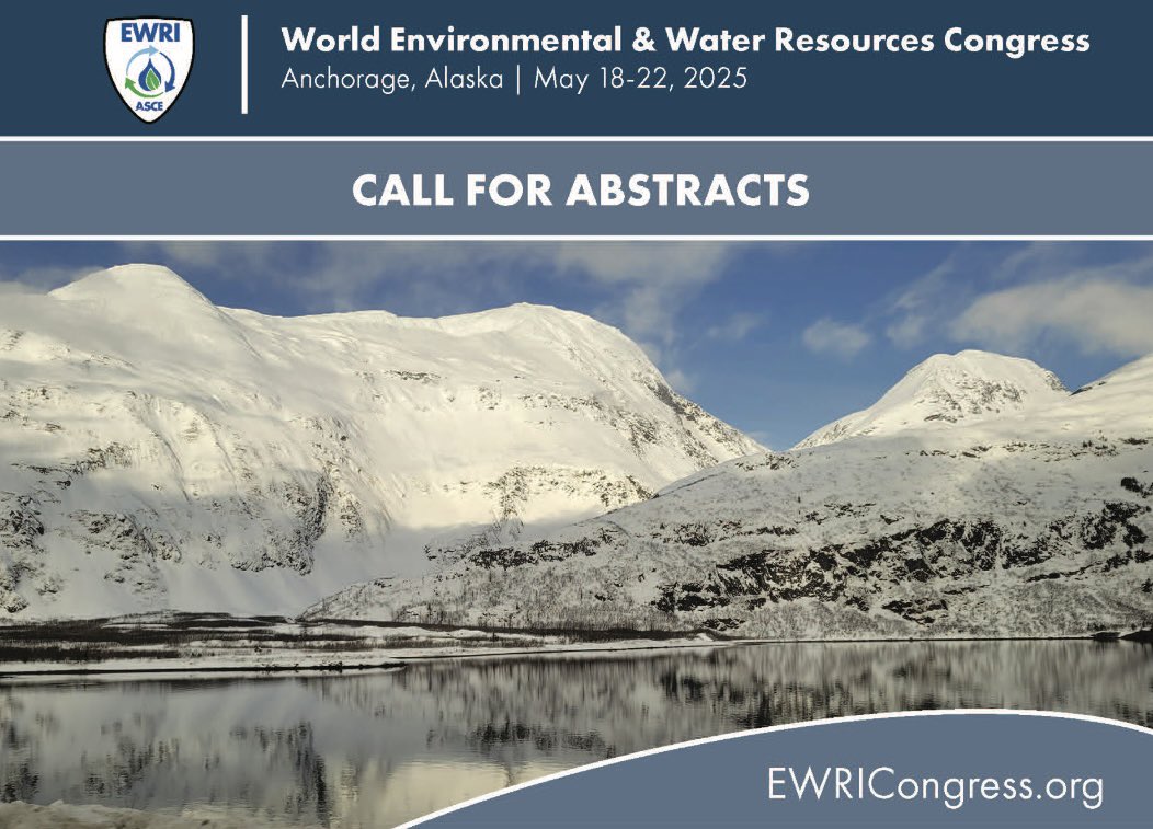 EWRI 2025 Congress - Abstract Submission deadline is Wednesday, September 18. Don't miss out on this opportunity to join us in Anchorage, Alaska! 
 
Visit for more information: ewricongress.org/program/call-a…