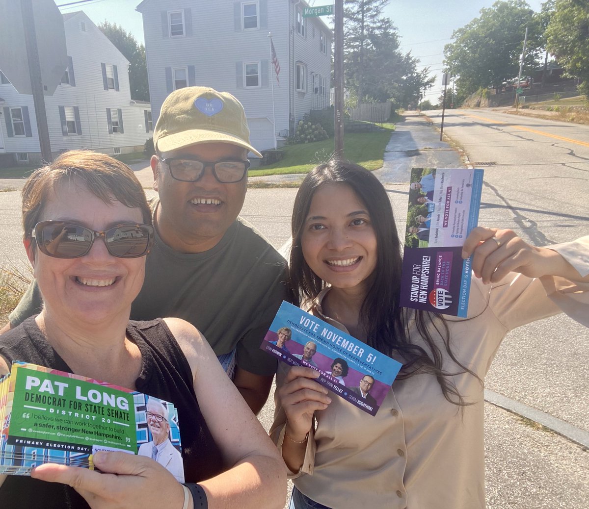 June Trisciani (@junetrisciani) on Twitter photo Can’t stop now! With 50 days to go, we were not about to let a little heat keep us from knocking in Ward 11 today!! ☀️🕶️ <a href="/PatLongMHT/">Pat Long</a> <a href="/surajbudathoki9/">Suraj</a> <a href="/NHAAPIDems/">NH AAPI Democrats #AAPIStrong</a> <a href="/ManchesterDems/">Manchester Democrats</a> <a href="/NHDems/">NH Democratic Party</a> Can’t stop now! With 50 days to go, we were not about to let a little heat keep us from knocking in Ward 11 today!! ☀️🕶️ <a href="/PatLongMHT/">Pat Long</a> <a href="/surajbudathoki9/">Suraj</a> <a href="/NHAAPIDems/">NH AAPI Democrats #AAPIStrong</a> <a href="/ManchesterDems/">Manchester Democrats</a> <a href="/NHDems/">NH Democratic Party</a>