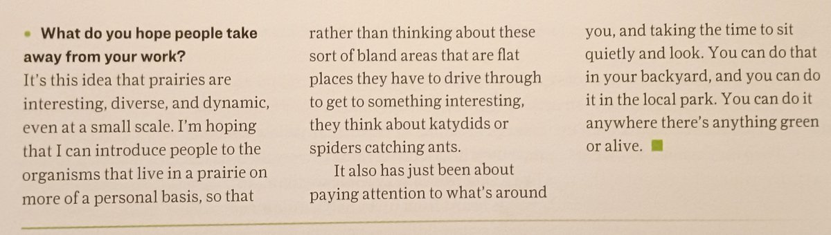 My first entry in Atlas Obscura's new Wild Life book is an interview with prairie ecologist Chris Helzer, who spent a year photographing one square meter of Nebraskan prairie. (2/3)