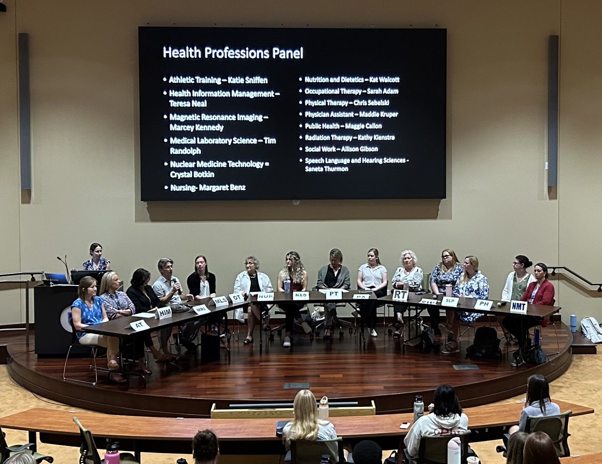 SLU_IPE's tweet photo. Thank you to our 14 Saint Louis University colleagues who brought their expertise and insight to the Health Professions Panel in IPE 2100 today!
#interprofessional #collaboration #OneSLU
@SLU_Official @SLUHealthNews @sludchs @slucphsj https://t.co/K7d21AN8c1