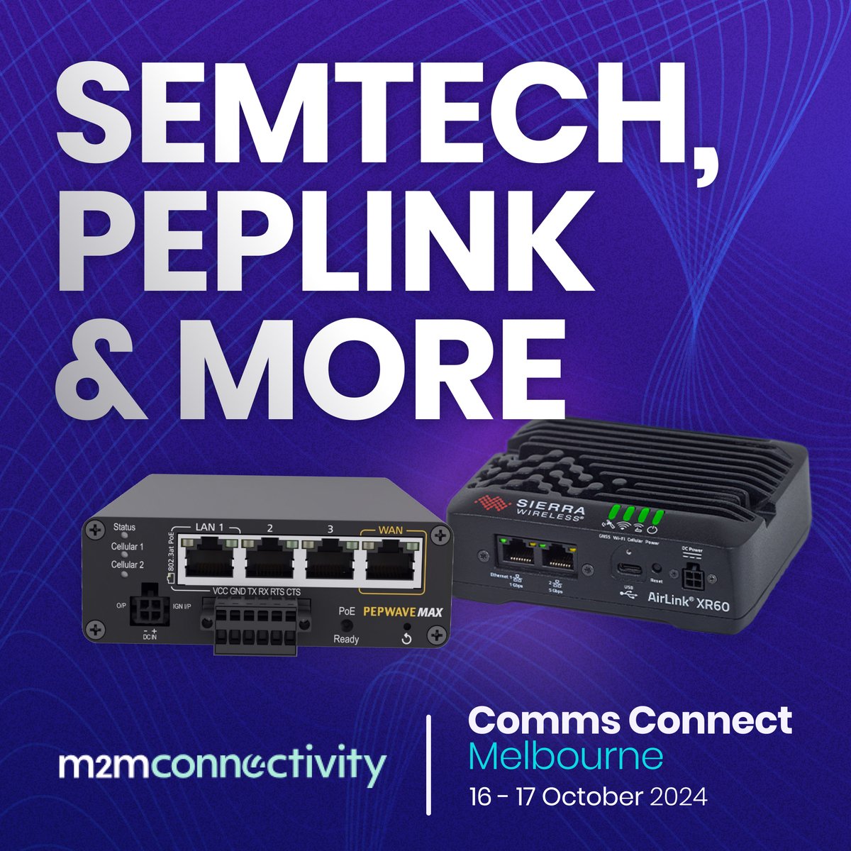 🔍 Uncover the future of critical communications at Comms Connect 2024! Join us for live demos of Peplink Routers, Semtech XR60, and our game-changing Airtime Solutions. Ready to see innovation in action? 👉 Learn more loom.ly/Ut94BdI   #TechInnovation #M2MConnectivity